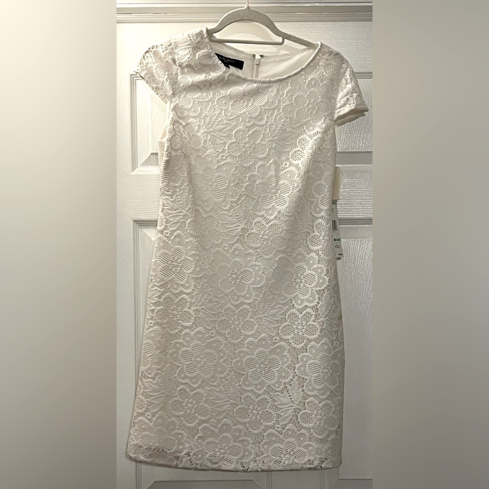 Nine West Cream Lace Mini Dress